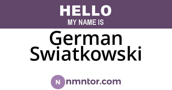 German Swiatkowski