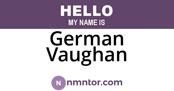 German Vaughan