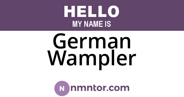German Wampler