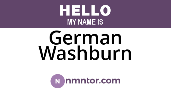 German Washburn