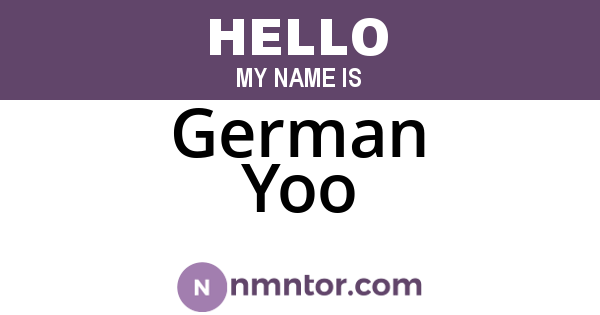 German Yoo