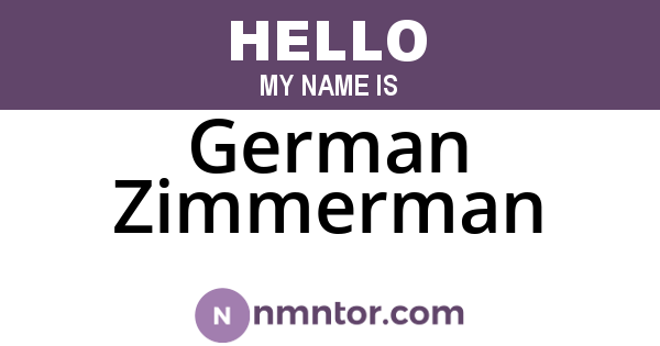 German Zimmerman