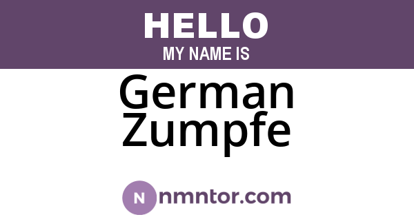 German Zumpfe