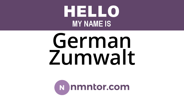 German Zumwalt
