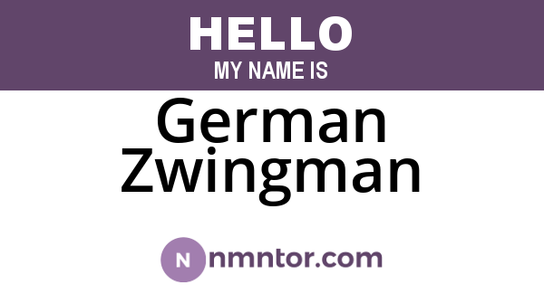 German Zwingman