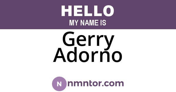 Gerry Adorno
