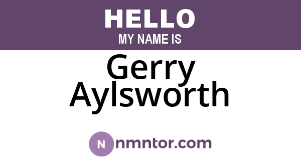 Gerry Aylsworth