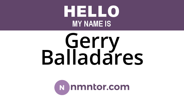 Gerry Balladares