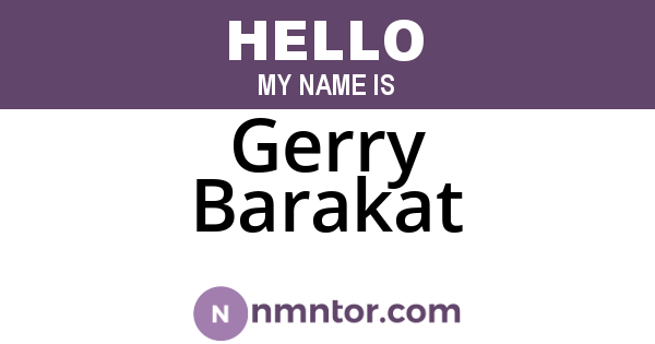 Gerry Barakat