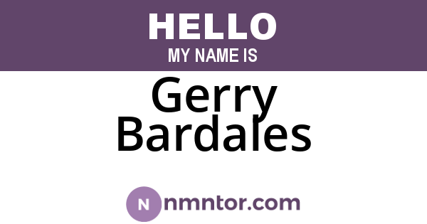 Gerry Bardales