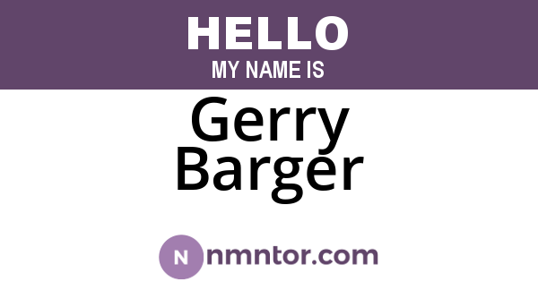 Gerry Barger