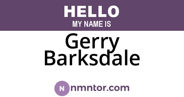 Gerry Barksdale