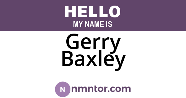 Gerry Baxley