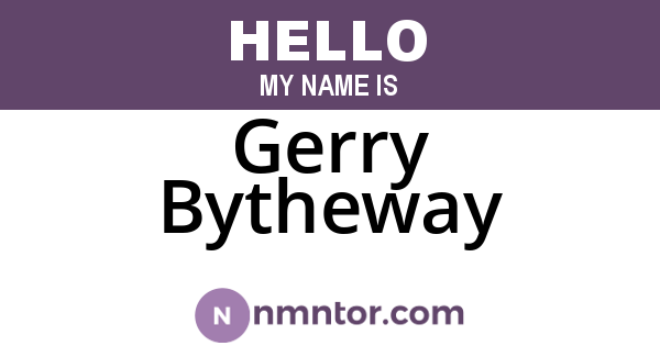 Gerry Bytheway