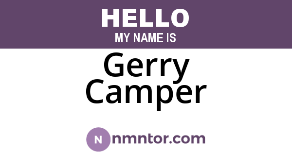 Gerry Camper