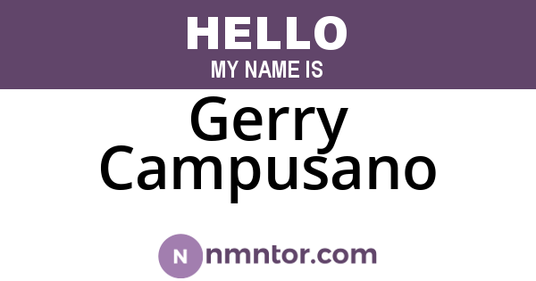Gerry Campusano