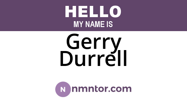 Gerry Durrell