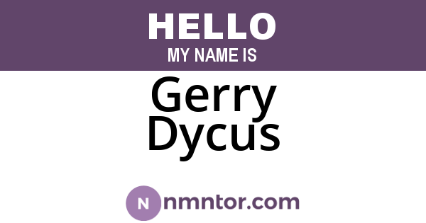 Gerry Dycus