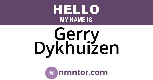 Gerry Dykhuizen