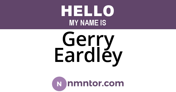 Gerry Eardley