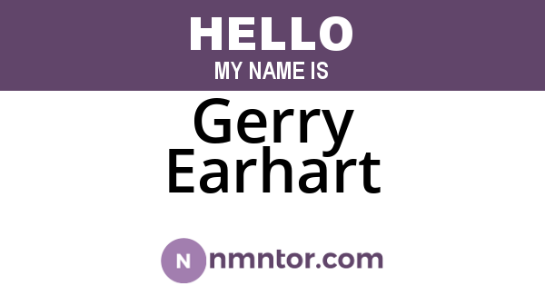 Gerry Earhart