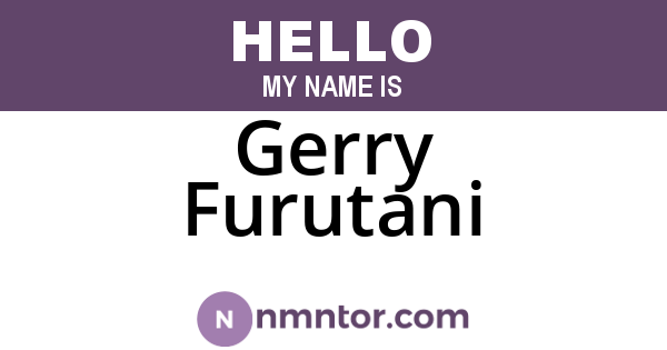 Gerry Furutani
