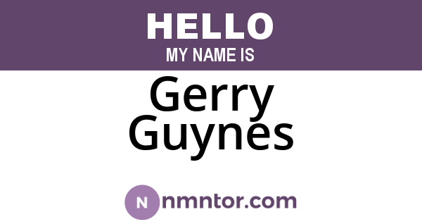 Gerry Guynes