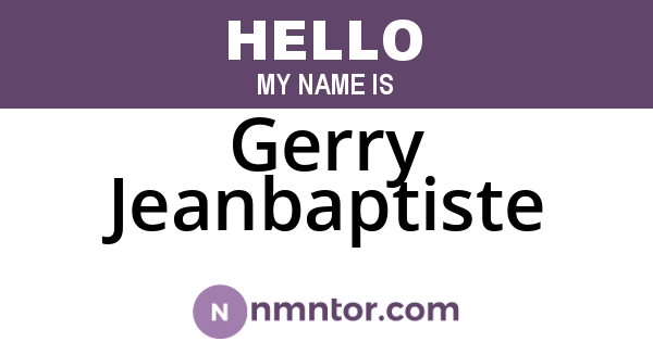 Gerry Jeanbaptiste