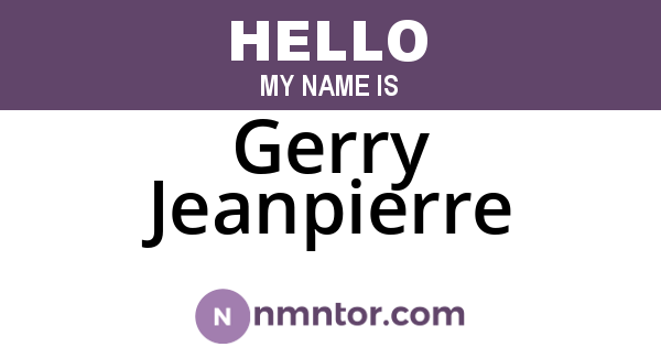 Gerry Jeanpierre