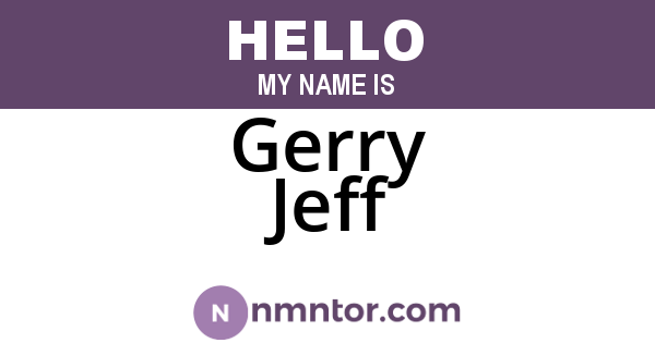 Gerry Jeff