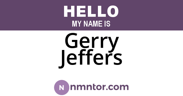 Gerry Jeffers