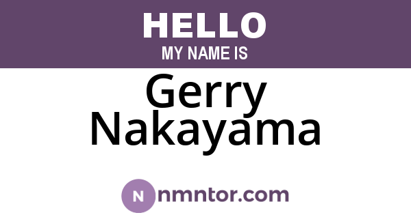 Gerry Nakayama