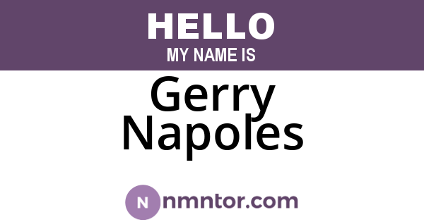 Gerry Napoles