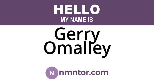 Gerry Omalley