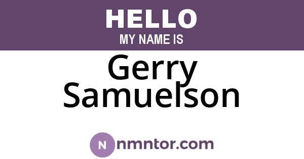 Gerry Samuelson