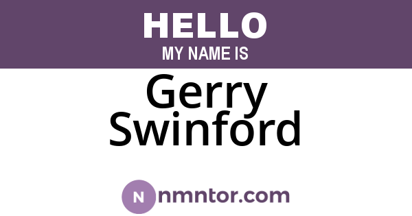 Gerry Swinford
