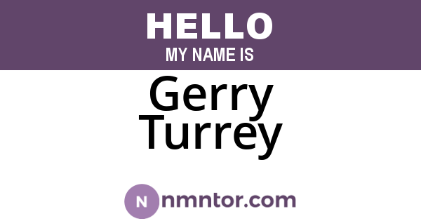 Gerry Turrey