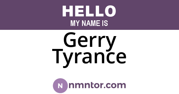 Gerry Tyrance