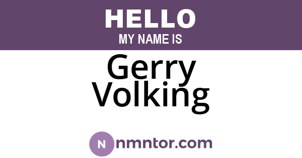 Gerry Volking