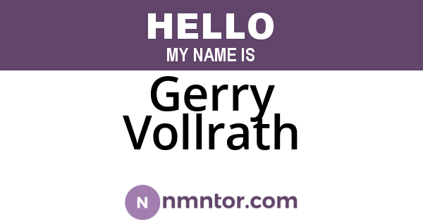 Gerry Vollrath