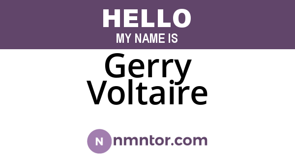 Gerry Voltaire
