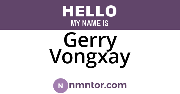 Gerry Vongxay