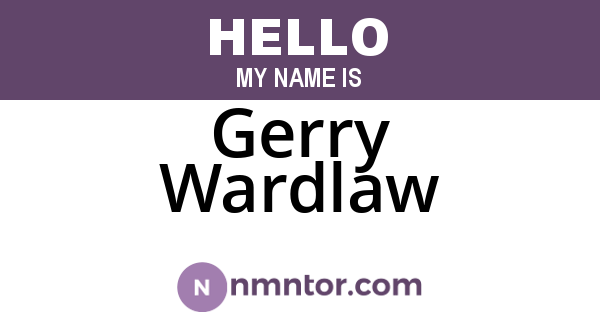 Gerry Wardlaw