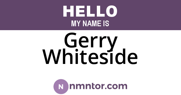 Gerry Whiteside