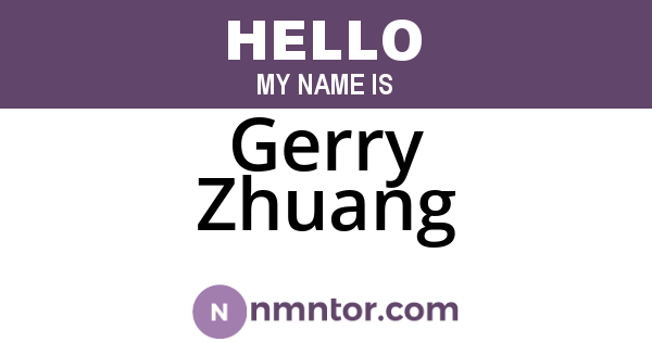 Gerry Zhuang