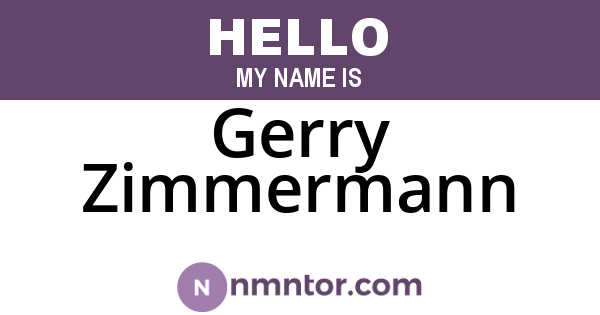 Gerry Zimmermann