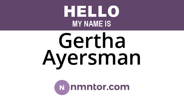 Gertha Ayersman