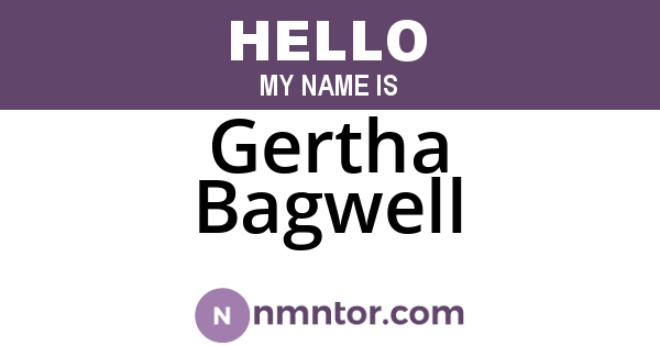 Gertha Bagwell