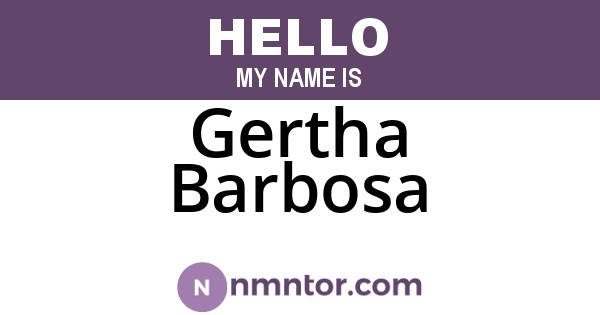 Gertha Barbosa