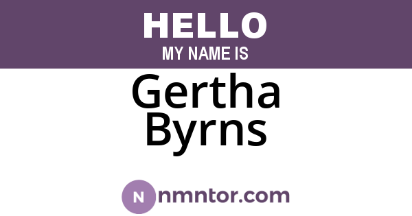 Gertha Byrns